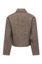Back image of the Vinga herringbone jacket in chocolate, by brand Jacqueline de yong