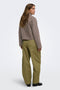 Back image of a model wearing the Vinga herringbone jacket in chocolate, by brand Jacqueline de yong