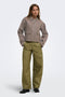 Front image of a model wearing the Vinga herringbone jacket in chocolate, by brand Jacqueline de yong