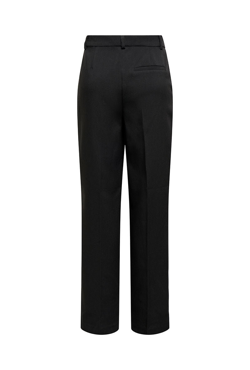 Back image of Viv hw wide pants in black, by brand Jacqueline de yong