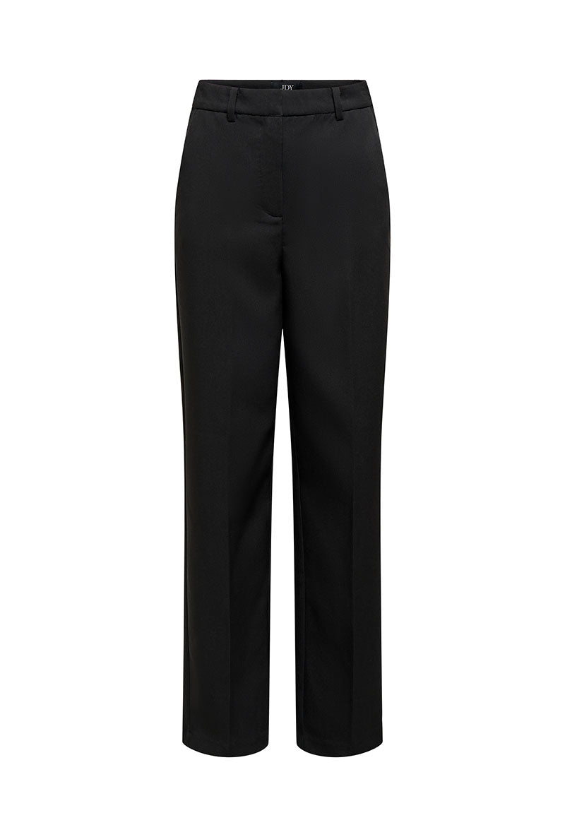 Front image of Viv hw wide pants in black, by brand Jacqueline de yong