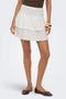 Front image of a model wearing Theis life hw smock skirt in white, by brand Jacqueline de yong