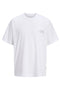 Front image of Montauk back graphic tee in white, by brand Jack&jones