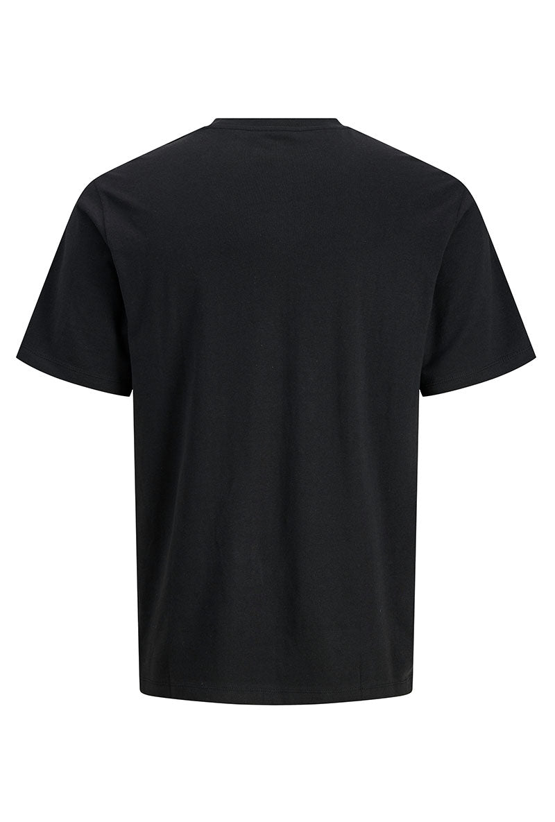 Back image of Montauk chestie ss tee in black, by brand Jack&jones