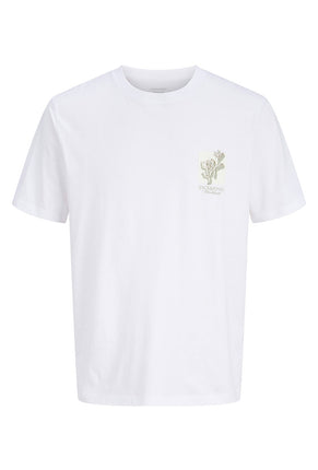 Front image of Montauk chestie ss tee in white, by brand Jack&jones