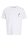 Image of MONTAUK CHESTIE SS TEE in white, by brand JACK&JONES