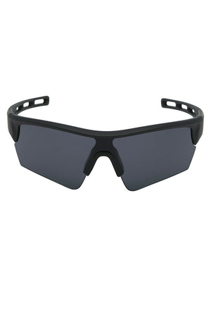 Front image of the Wilson sunglasses in black, by brand Jack&jones