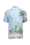 Back image of the Aop summer viscose shirt in sky, by brand Lindbergh