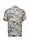 Back image of the Aop vintage shirt in all over print, by brand Lindbergh
