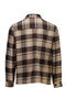 Back image of the Check overshirt in brown, by brand Lindbergh