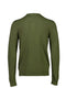 Back image of the Lindbergh ecovero l/s zip polo in khaki, by brand Lindbergh