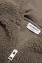 Detail image of the Half zip pile hoodie in brown, by brand Lindbergh
