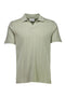 Front image of the Jacquard vneck polo in olive, by brand Lindbergh