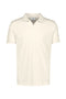 Front image of the Jacquard vneck polo in off white, by brand Lindbergh