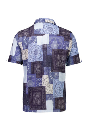 Back image of the Paisley aop s/s shirt in all over print, by brand Lindbergh