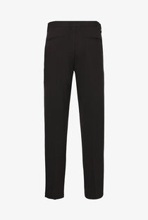 Back image of the Relaxed fit formal trousers in black, by brand Lindbergh