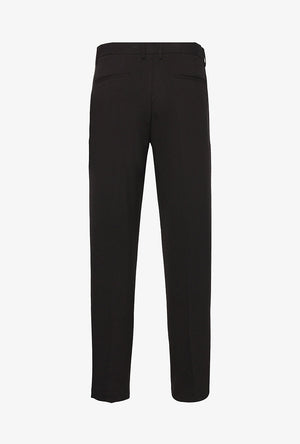 Back image of the Relaxed fit formal trousers in black, by brand Lindbergh