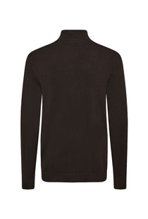 Back image of the Soft viscose blend zip cardigan in brown, by brand Lindbergh