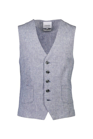 LINDBERGH STRIPED LINEN WAISTCOAT