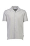 Front image of the Striped seersucker shirt in stripe, by brand Lindbergh