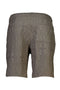 Back image of the Textured shorts in khaki, by brand Lindbergh