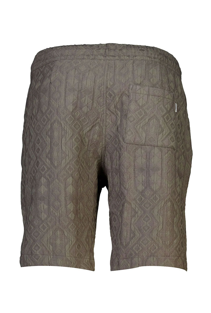 Back image of Textured shorts in khaki, by brand Lindbergh