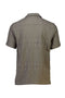 Back image of the Textured ss shirt in khaki, by brand Lindbergh