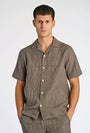 Image of TEXTURED SS SHIRT in khaki, by brand LINDBERGH
