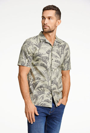 LINDBERGH WASHED AOP RESORT SS SHIRT