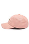 Side image of the Baseball cap in peach, by brand Lyle and scott
