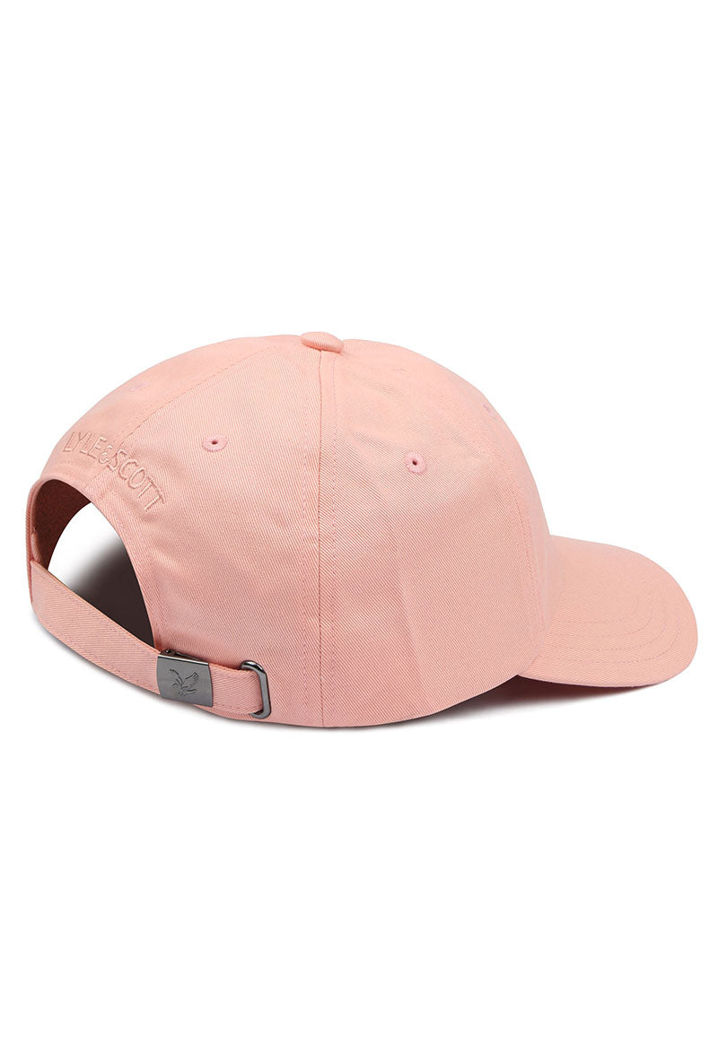 Back image of Baseball cap in peach, by brand Lyle and scott