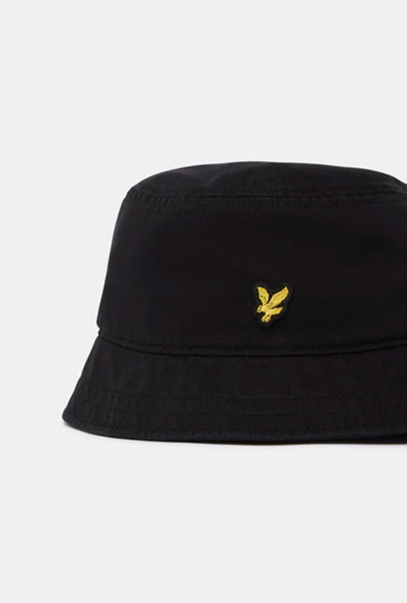 Detail image of Bucket hat in black, by brand Lyle and scott