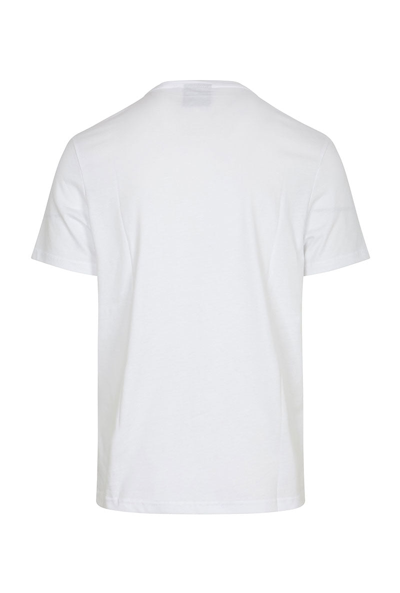 Back image of Check eagle tshirt in white, by brand Lyle and scott