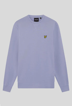Front image of Crew neck sweatshirt in blue, by brand Lyle and scott