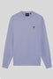 Front image of Crew neck sweatshirt in blue, by brand Lyle and scott