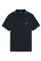Front image of the Fine tipped polo in navy, by brand Lyle and scott