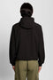 Back image of a model wearing the Fleece back softshell jacket in black, by brand Lyle and scott