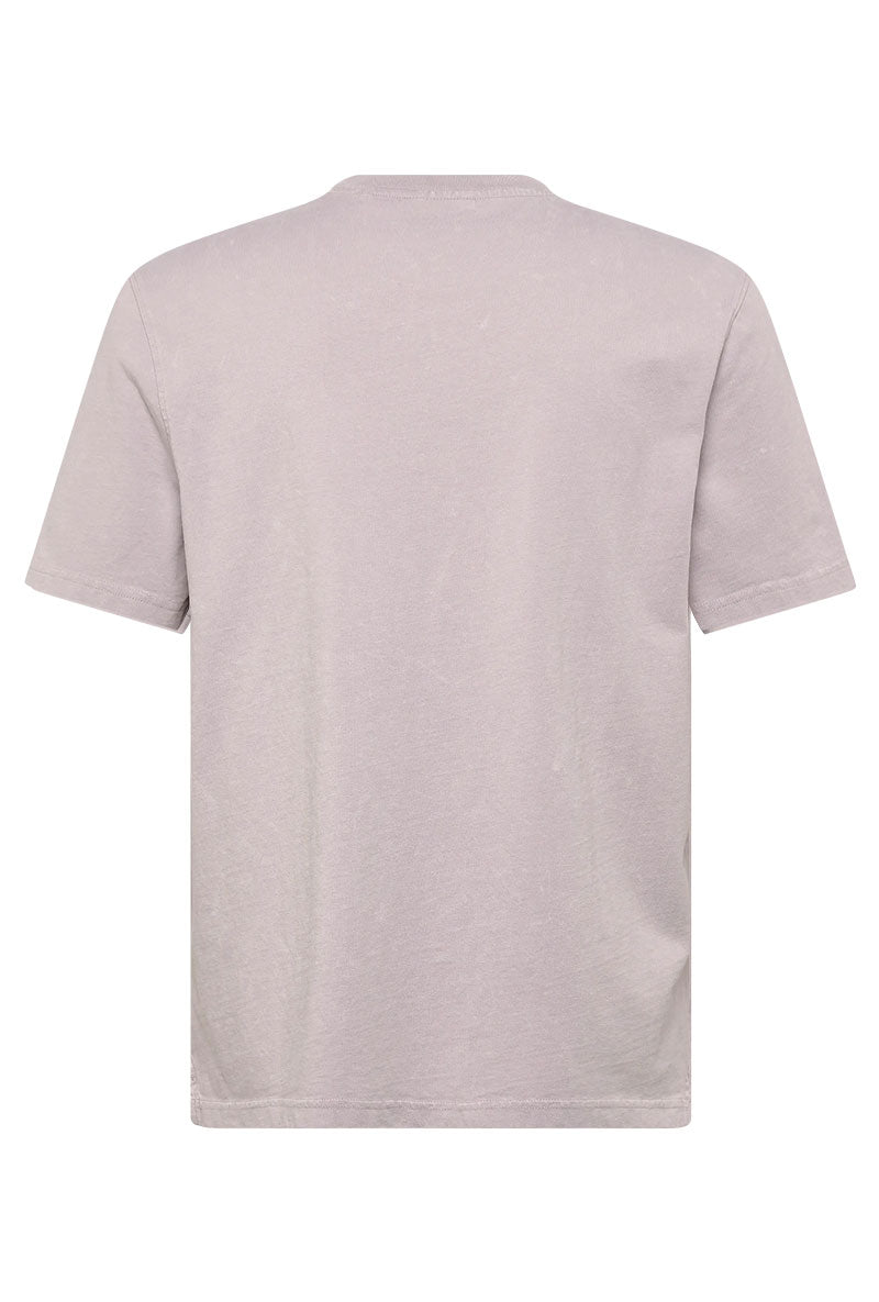 Back image of Heavy laundered t in lilac, by brand Lyle and scott