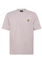 Front image of Heavy laundered t in lilac, by brand Lyle and scott