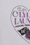 Graphic detail image of the Lyles laundry graphic t in white, by brand Lyle and scott