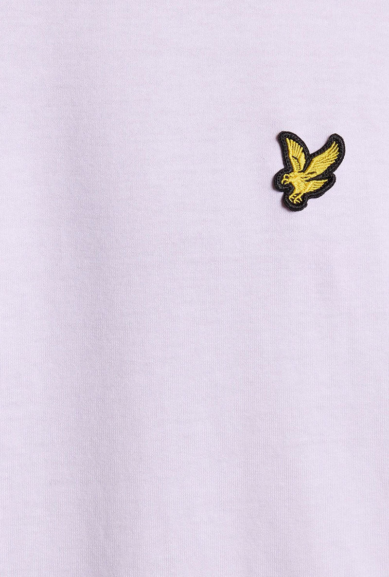 Logo detail image of Plain logo tshirt in white, by brand Lyle and scott