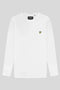 Front image of the Plain ls tshirt in white, by brand Lyle and scott