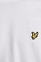 Front image of the Plain ls tshirt in white, by brand Lyle and scott