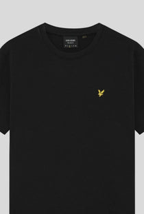Detail image of the Soundscapes graphic tshirt in black, by brand Lyle and scott