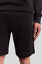 Front detail image of the Sweat shorts in black, by brand Lyle and scott