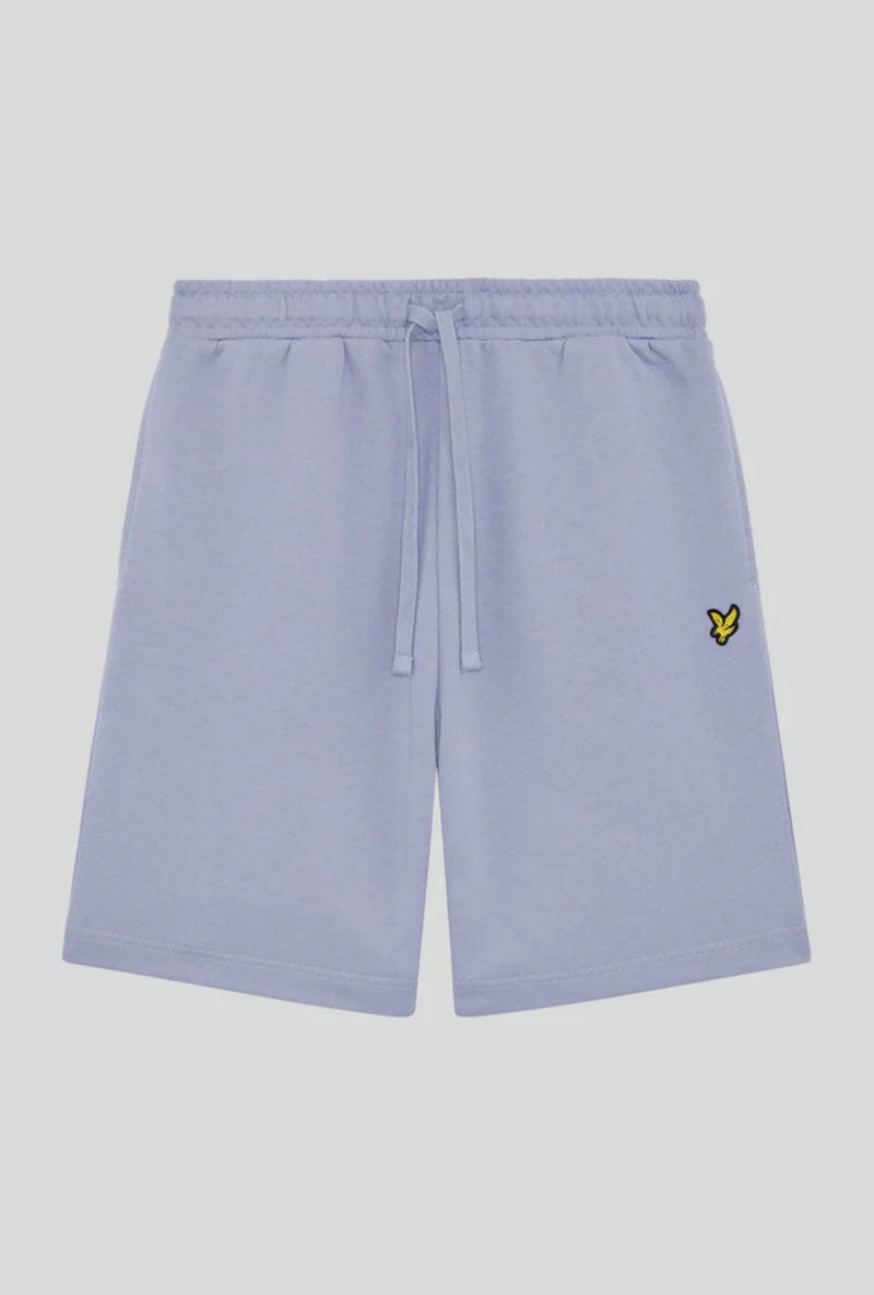 Front image of Sweat shorts in blue, by brand Lyle and scott