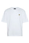 Front image of Ultra soft tshirt in white, by brand Lyle and scott