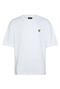 Front image of the Ultra soft tshirt in white, by brand Lyle and scott