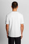 Back image of a model wearing the Fine tipped t in white, by brand Lyle and scott