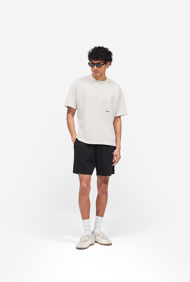 Front image of Micro owners club mesh shorts in black, by brand Represent